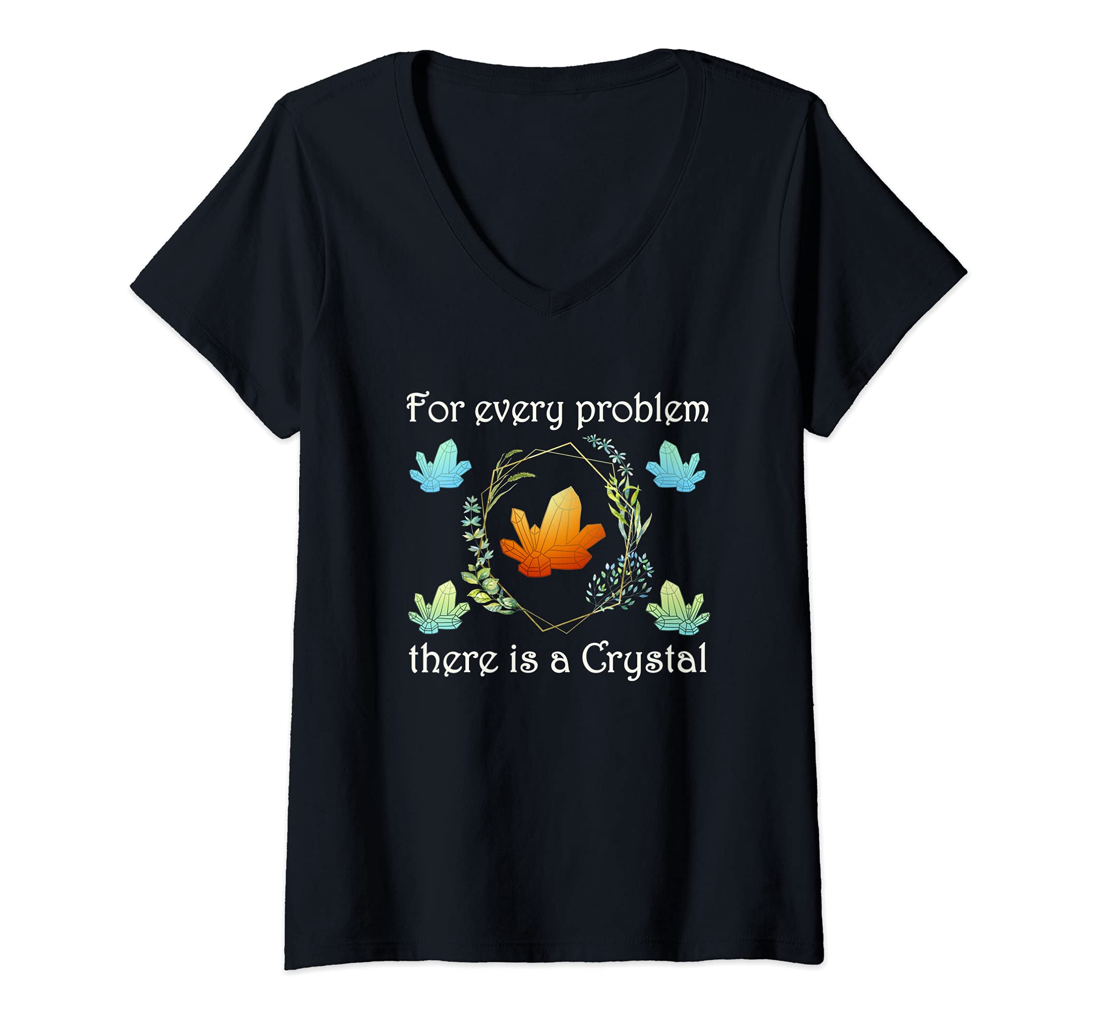 Womens Spiritual Healing Crystals T-Shirt - Aesthetic Graphic for Adults - T-Shirt, Sweatshirt, Hoodie