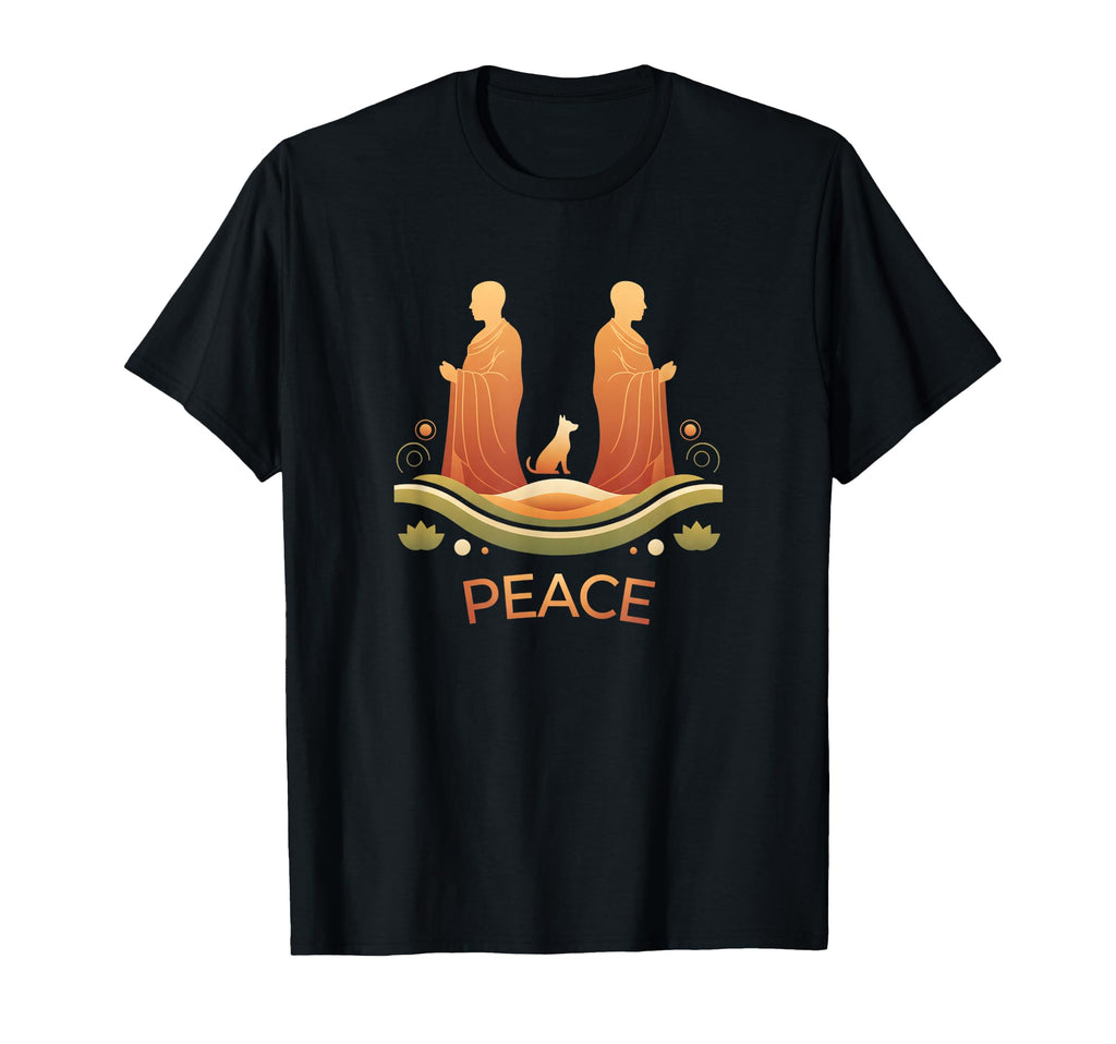 Peace Yoga Dog Wellness Mindfulness T-Shirt - Graphic Print Men Women - T-Shirt, Sweatshirt, Hoodie