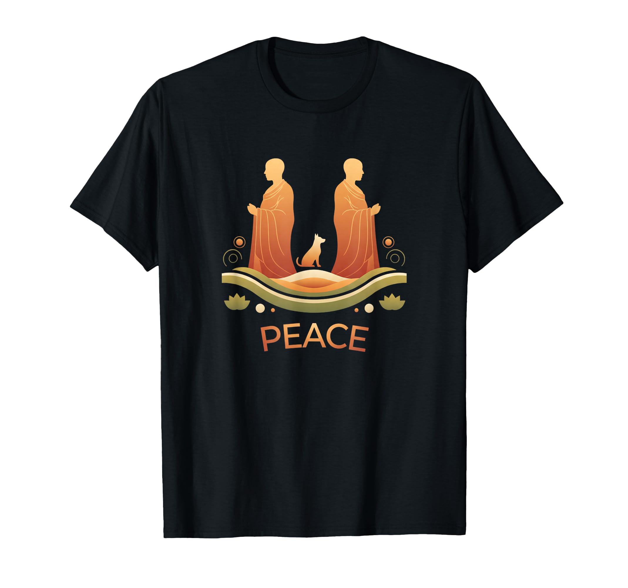Peace Yoga Dog Wellness Mindfulness T-Shirt - Graphic Print Men Women - T-Shirt, Sweatshirt, Hoodie