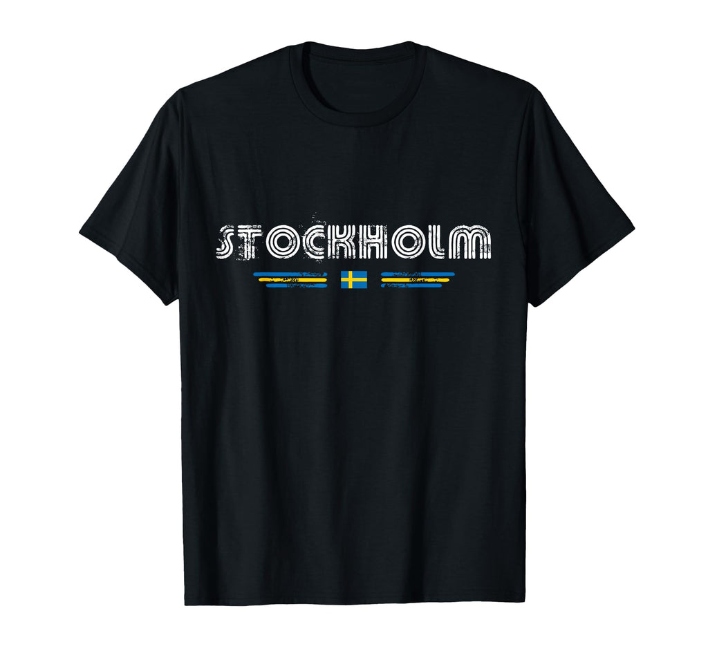Stockholm Sweden 70S 80S Type T-Shirt - Novelty Apparel Unisex - T-Shirt, Sweatshirt, Hoodie