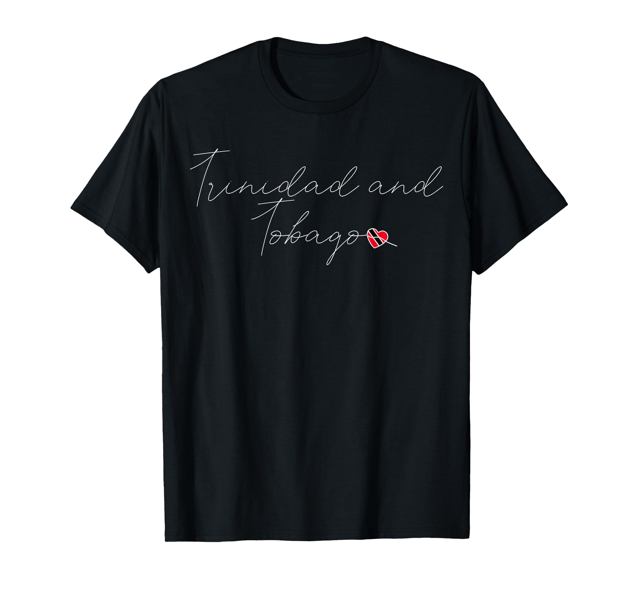 Love Trinidad And Tobago Flag Heart T-Shirt - Trendy Graphic for Adults - T-Shirt, Sweatshirt, Hoodie