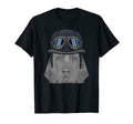 Wirehaired Vizsla Wearing Motorcycle T-Shirt - Novelty Apparel Men Women - T-Shirt, Sweatshirt, Hoodie
