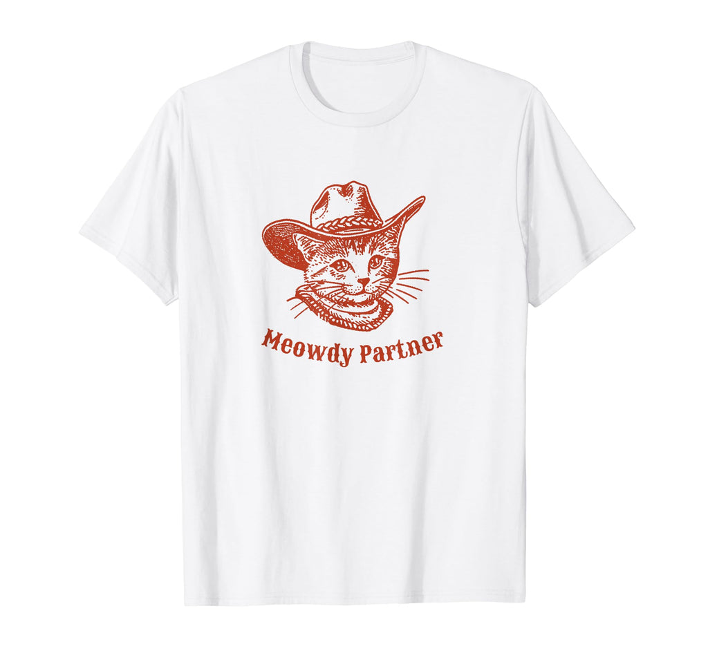 Meowdy Funny Country Music Cat T-Shirt - Custom Art Print Men Women - T-Shirt, Sweatshirt, Hoodie