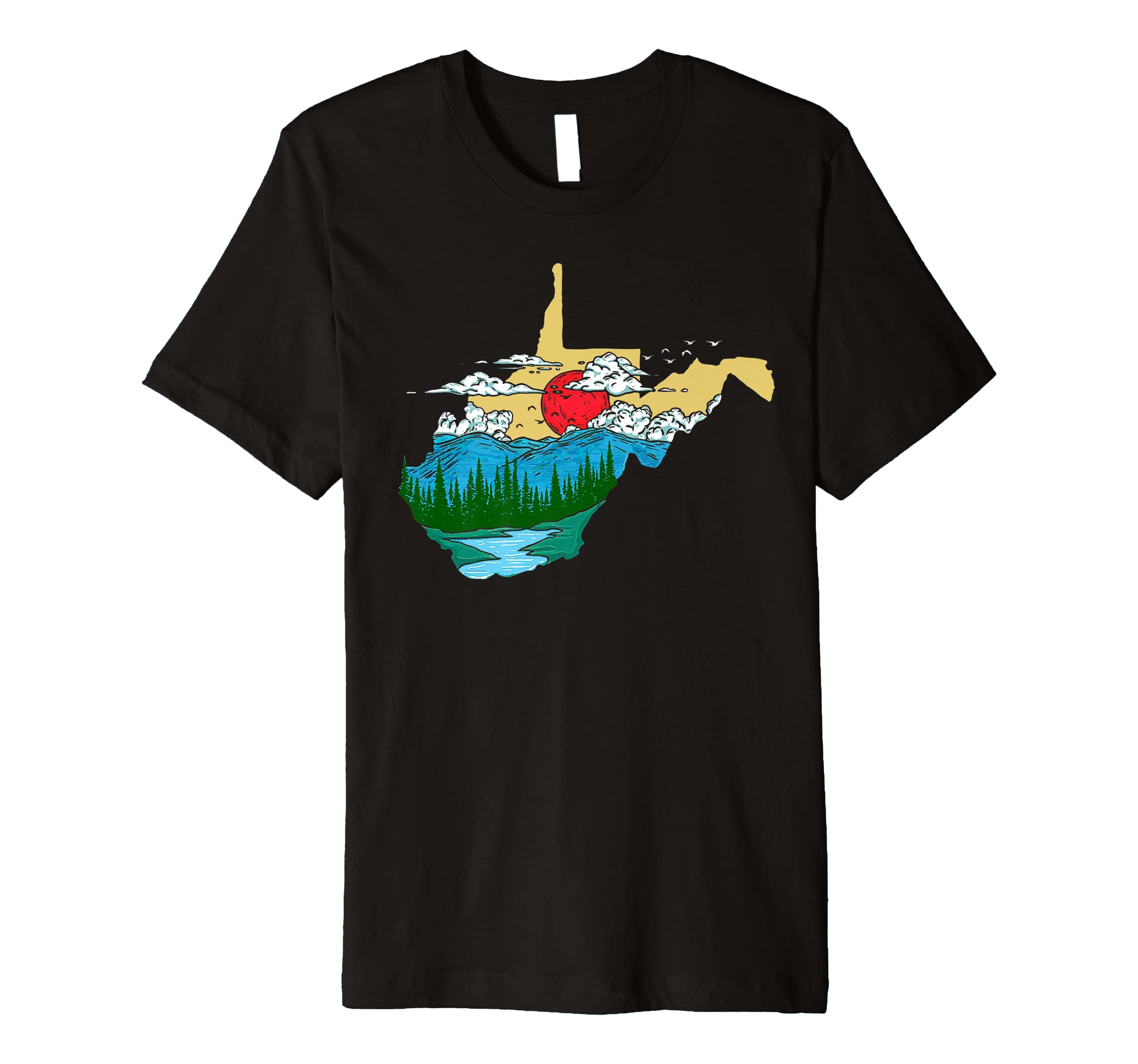 West Virginia Pride Outdoors Nature T-Shirt - Trendy Graphic for Adults - T-Shirt, Sweatshirt, Hoodie