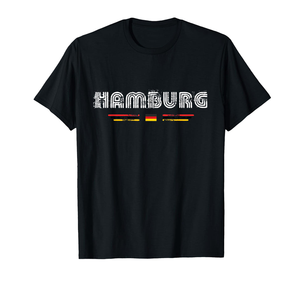 Hamburg Germany 70S 80S Type T-Shirt - Custom Art Print Unisex - T-Shirt, Sweatshirt, Hoodie