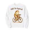 Off To Spiral Funny Frog Bicycle Sweatshirt - Custom Art Print Men Women - T-Shirt, Sweatshirt, Hoodie