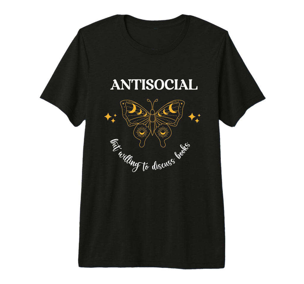Antisocial Book Club Introvert T-Shirt - Minimalist Print for Adults - T-Shirt, Sweatshirt, Hoodie
