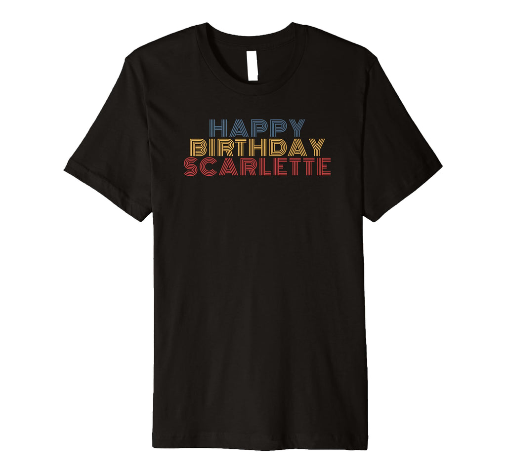Happy Birthday Scarlette Personalized T-Shirt - Custom Art Print Unisex - T-Shirt, Sweatshirt, Hoodie