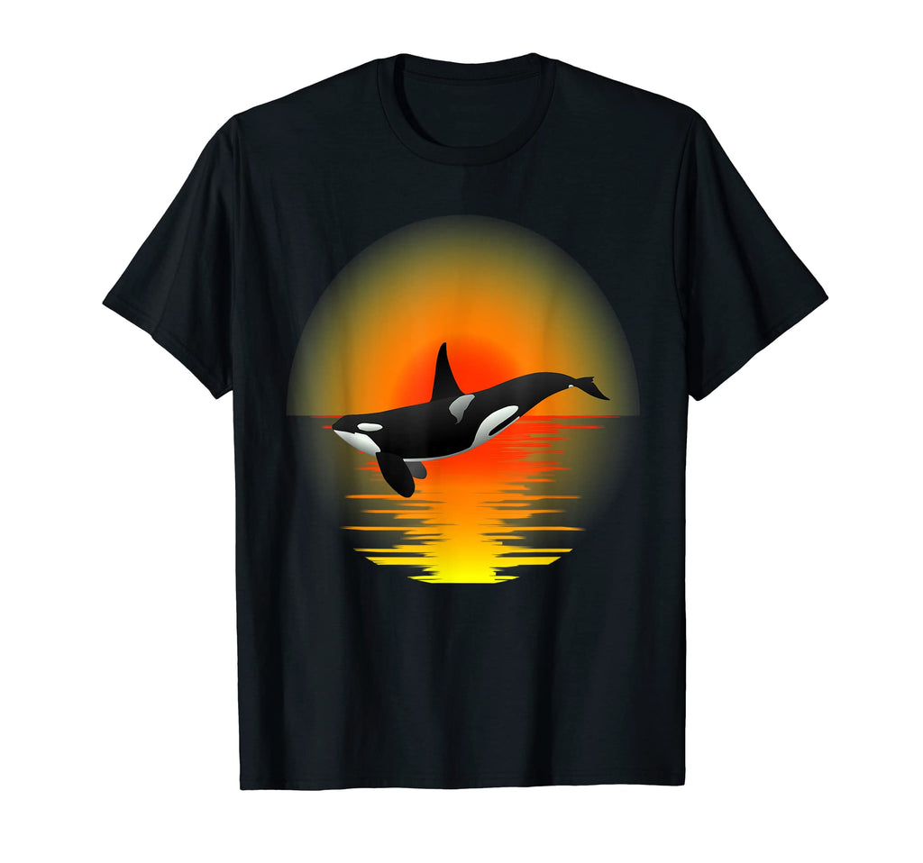 Funny Orca Whale Ocean Sea Sunset Animal T-Shirt - Aesthetic Graphic Unisex - T-Shirt, Sweatshirt, Hoodie