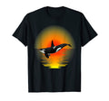 Funny Orca Whale Ocean Sea Sunset Animal T-Shirt - Aesthetic Graphic Unisex - T-Shirt, Sweatshirt, Hoodie