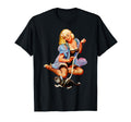 Pin Up Pretty Blonde Black Lingerie T-Shirt - Unique Graphic for Adults - T-Shirt, Sweatshirt, Hoodie