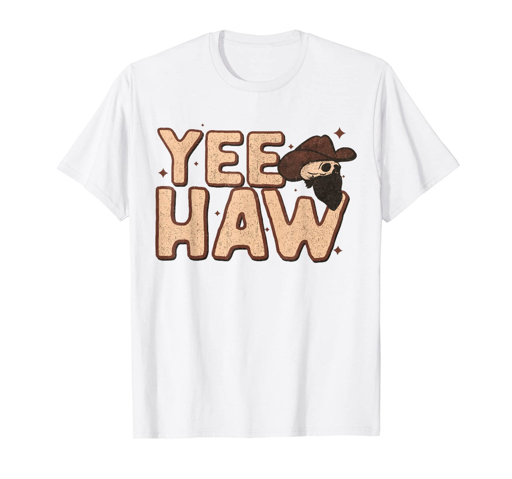 Yeehaw Cowgirl Western Cowhide T-Shirt - Fun Novelty Design for Adults - T-Shirt, Sweatshirt, Hoodie