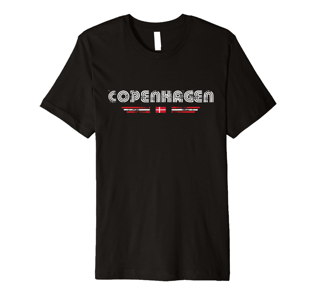 Copenhagen Denmark 70S 80S Type Flag T-Shirt - Fun Novelty Design Unisex - T-Shirt, Sweatshirt, Hoodie