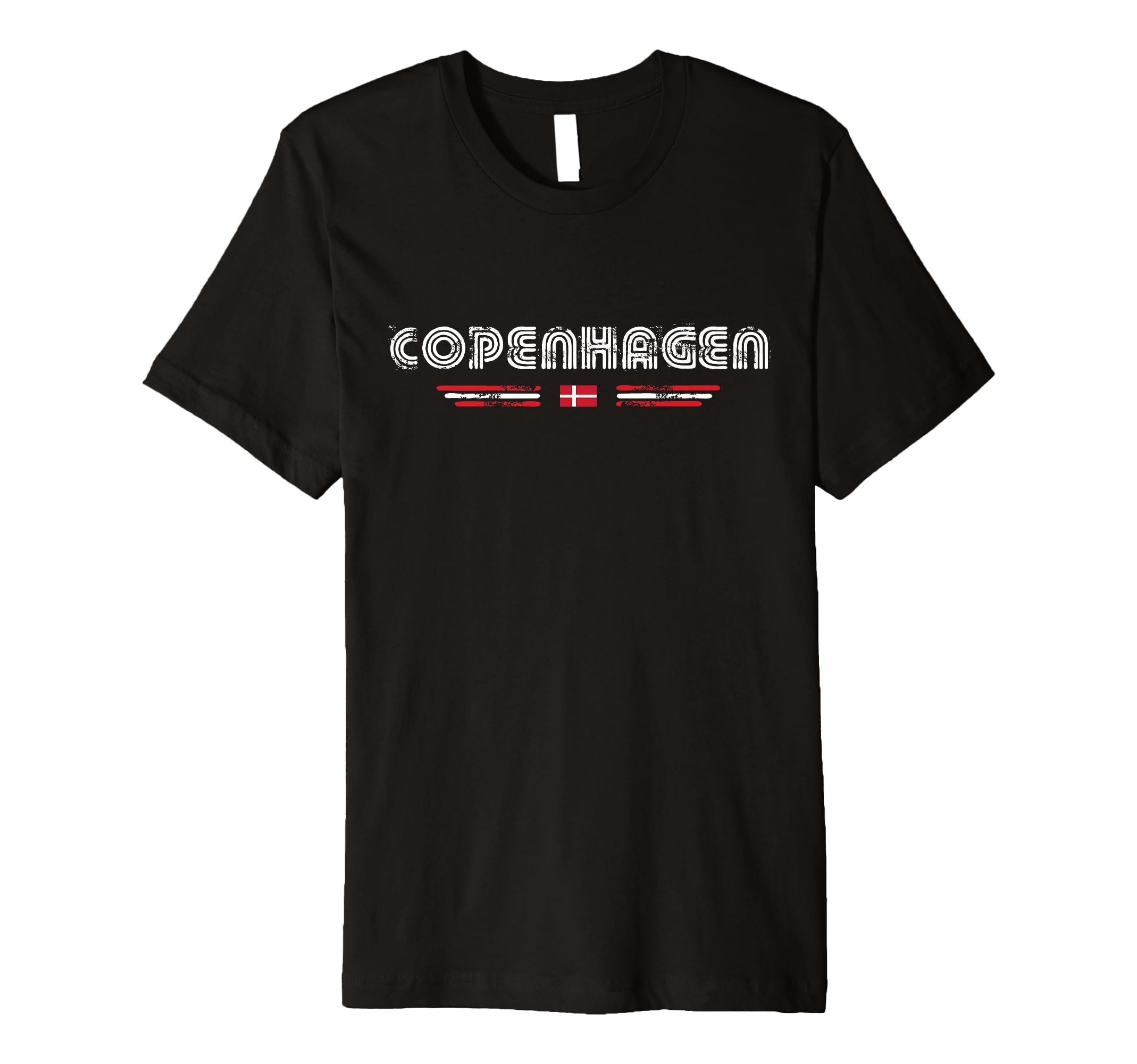 Copenhagen Denmark 70S 80S Type Flag T-Shirt - Fun Novelty Design Unisex - T-Shirt, Sweatshirt, Hoodie