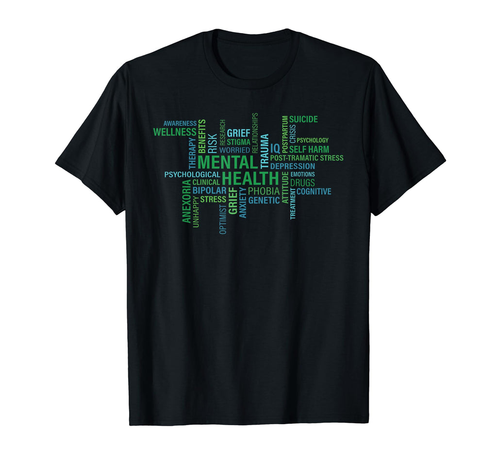 Mental Health Awareness Word Spread T-Shirt - Minimalist Print for Adults - T-Shirt, Sweatshirt, Hoodie
