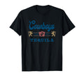 Cowboys And Tequila Western Rodeo T-Shirt - Minimalist Print Men Women - T-Shirt, Sweatshirt, Hoodie