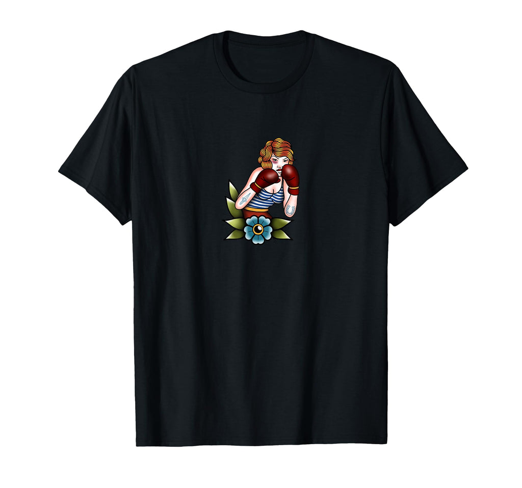 Traditional Boxer Tattoo Tees T-Shirt - Aesthetic Graphic for Adults - T-Shirt, Sweatshirt, Hoodie