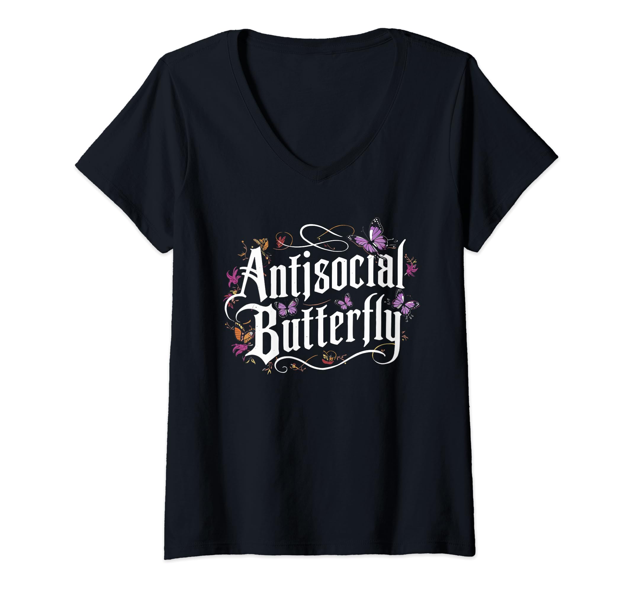 Womens Antisocial Butterfly Introvert T-Shirt - Fun Novelty Design Unisex - T-Shirt, Sweatshirt, Hoodie