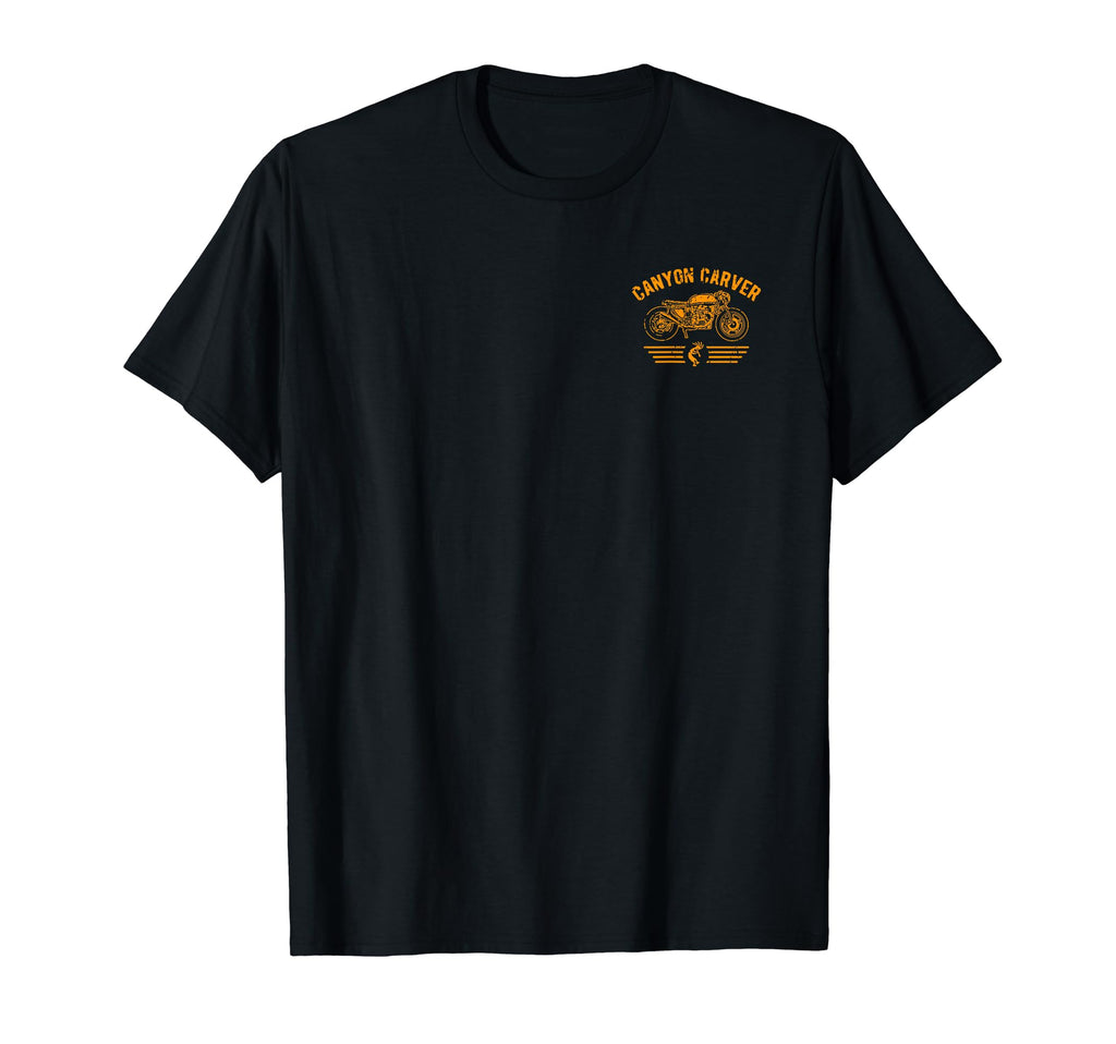 Canyon Carver Motorcycle Distressed T-Shirt - Trendy Graphic for Adults - T-Shirt, Sweatshirt, Hoodie