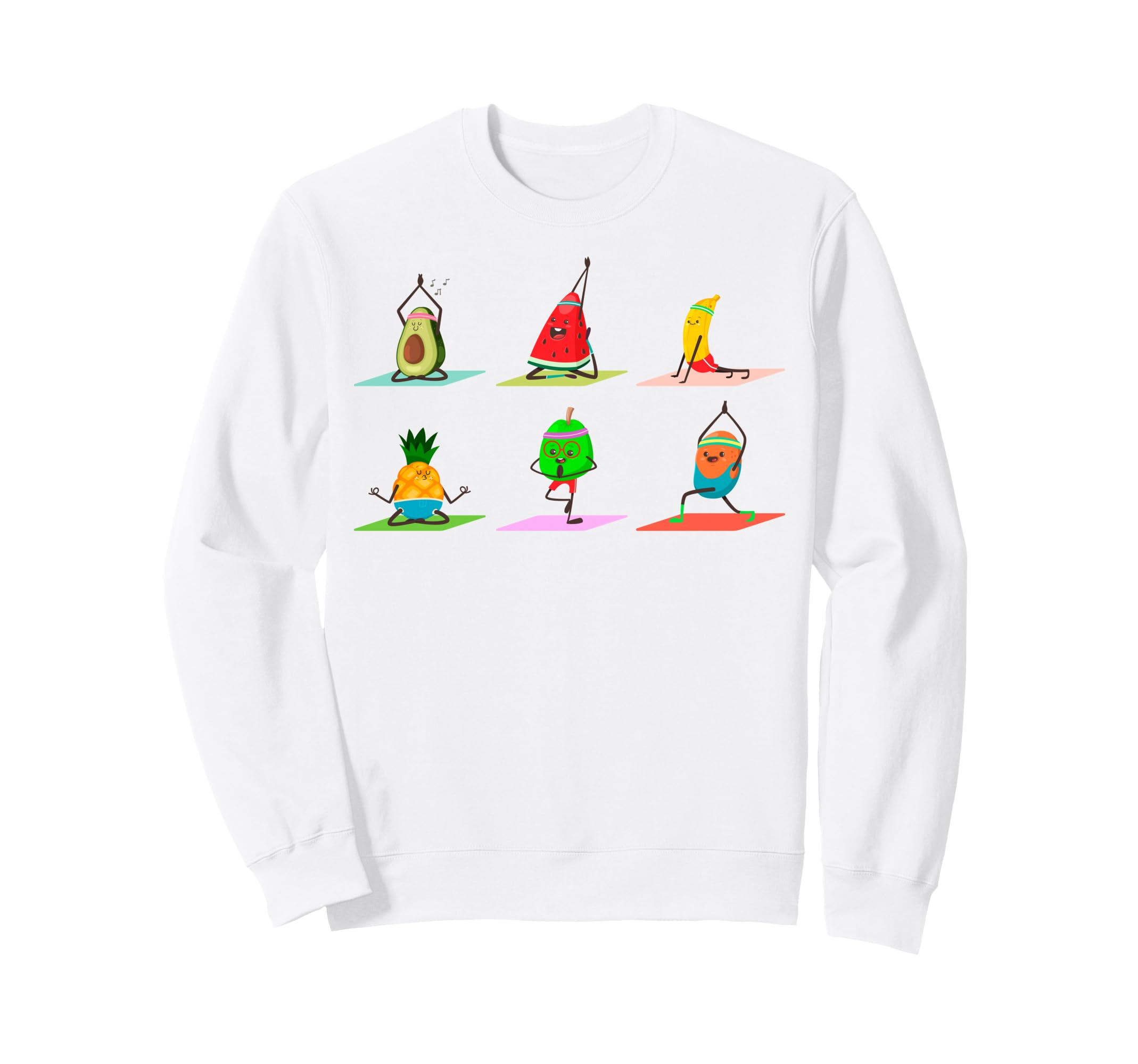 Funny Fruits Yoga Poses Sweatshirt - Streetwear Style for Adults - T-Shirt, Sweatshirt, Hoodie