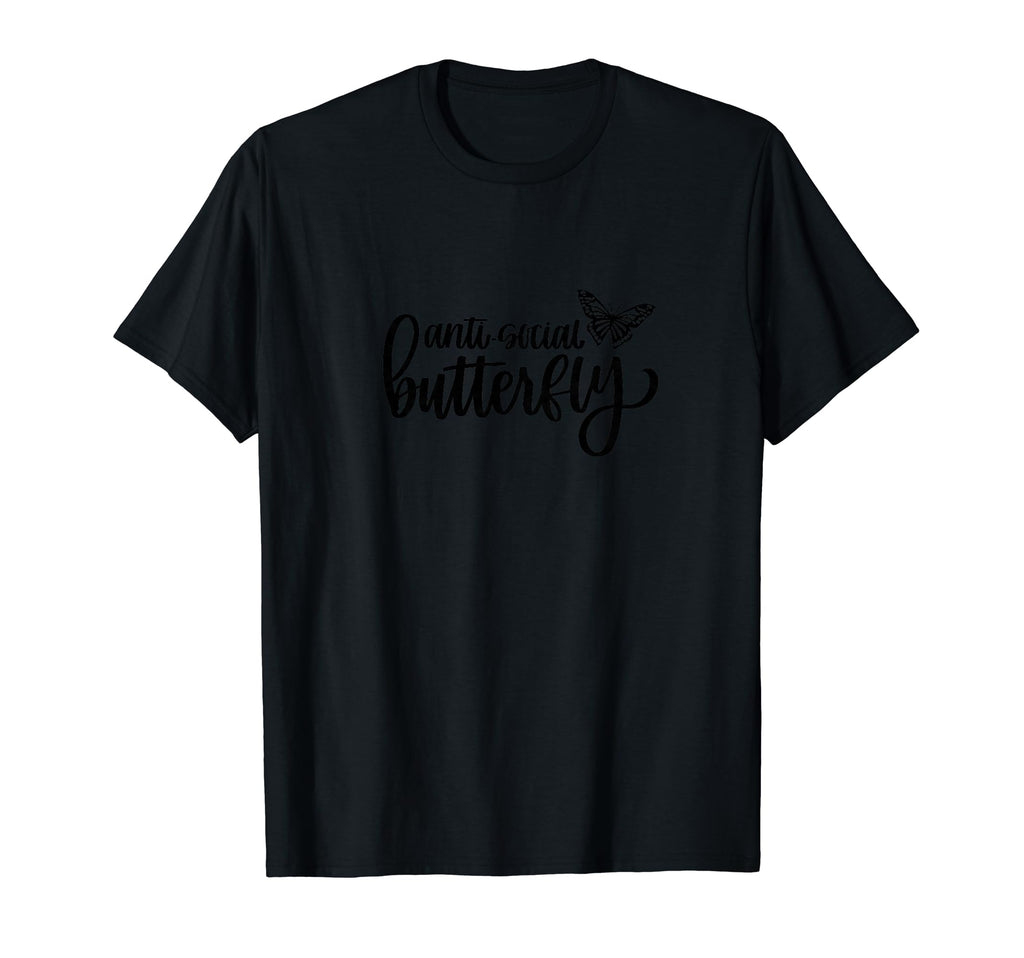 Anti Social Butterfly Anti Social T-Shirt - Trendy Graphic for Adults - T-Shirt, Sweatshirt, Hoodie