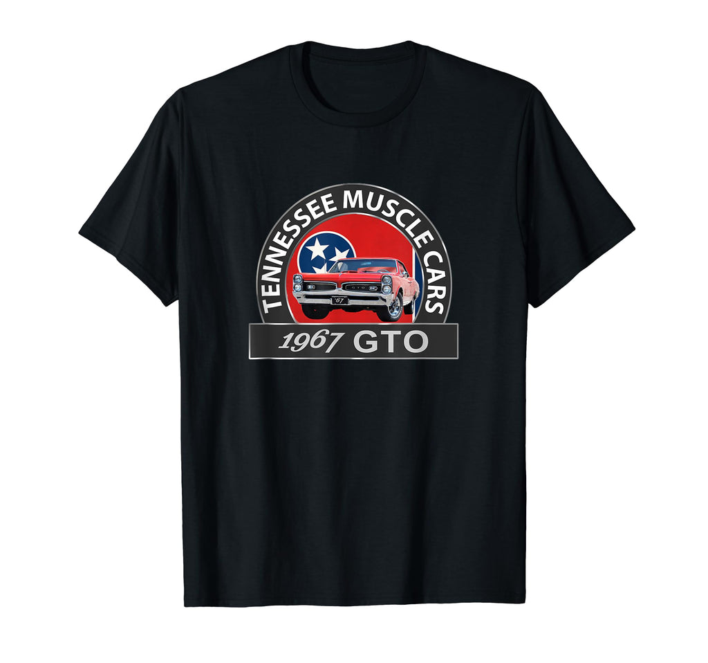 Tennessee Muscle Car Red 1967 Gto Hot T-Shirt - Novelty Apparel for Adults - T-Shirt, Sweatshirt, Hoodie