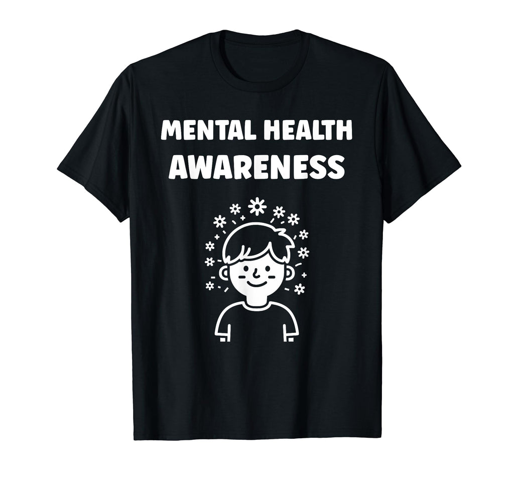 Simple Support Brain Illness Mental T-Shirt - Minimalist Print Men Women - T-Shirt, Sweatshirt, Hoodie
