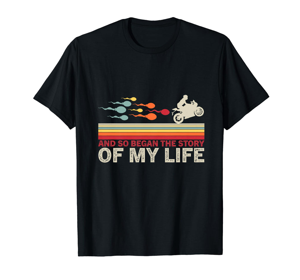 Motorcycle Evolution Shadow Biker T-Shirt - Custom Art Print Unisex - T-Shirt, Sweatshirt, Hoodie