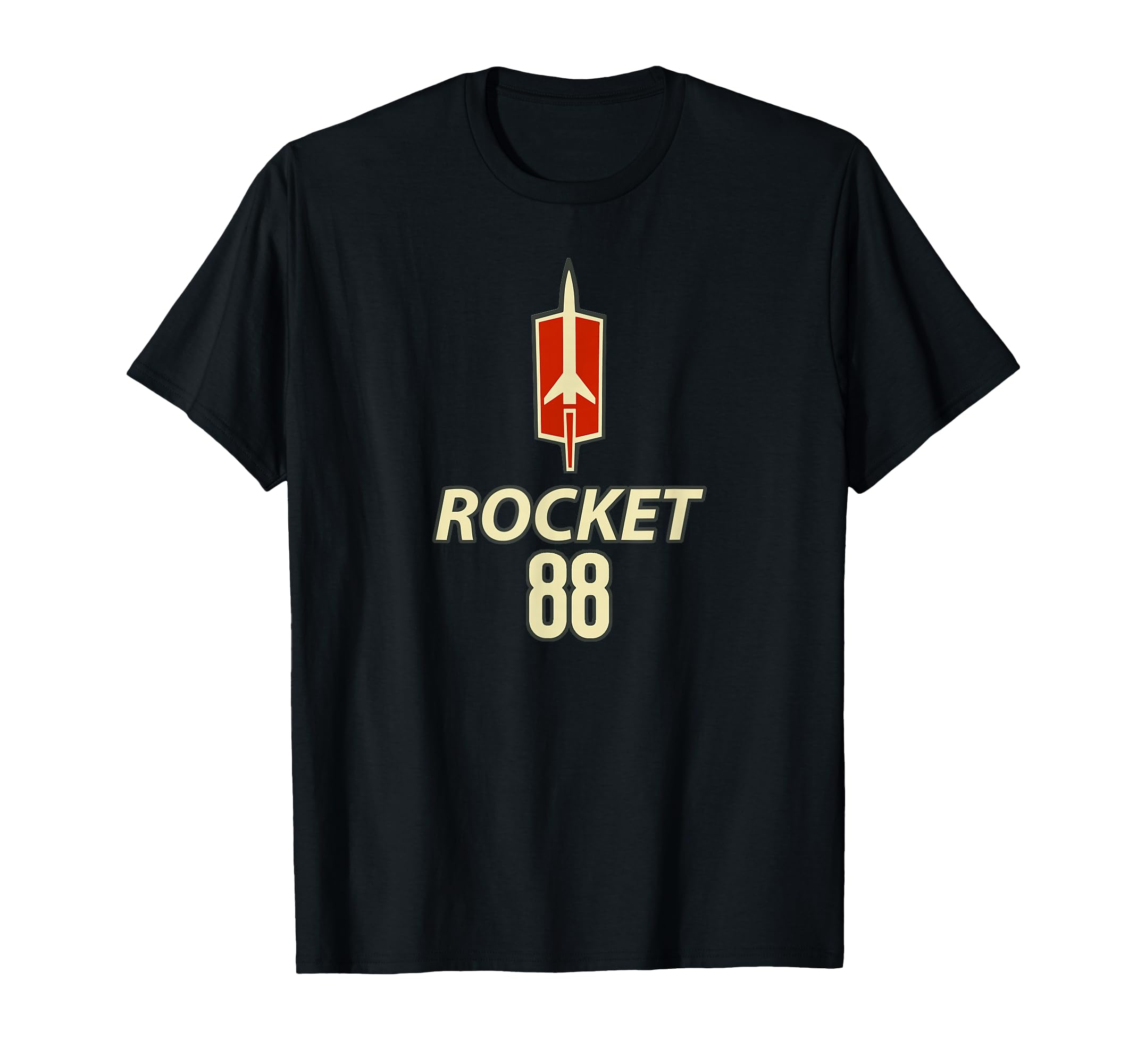 Olds Rocket 88 V8 Badge Art American T-Shirt - Trendy Graphic for Adults - T-Shirt, Sweatshirt, Hoodie