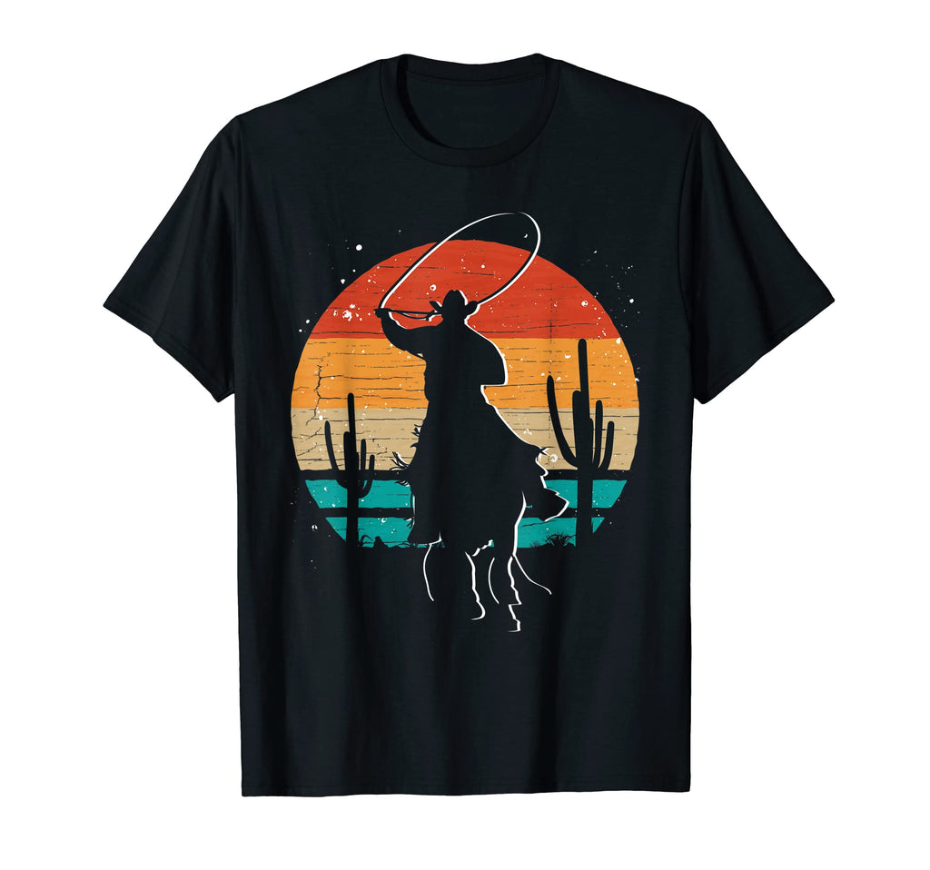 Sunset Western Country Horseback T-Shirt - Fun Novelty Design Unisex - T-Shirt, Sweatshirt, Hoodie