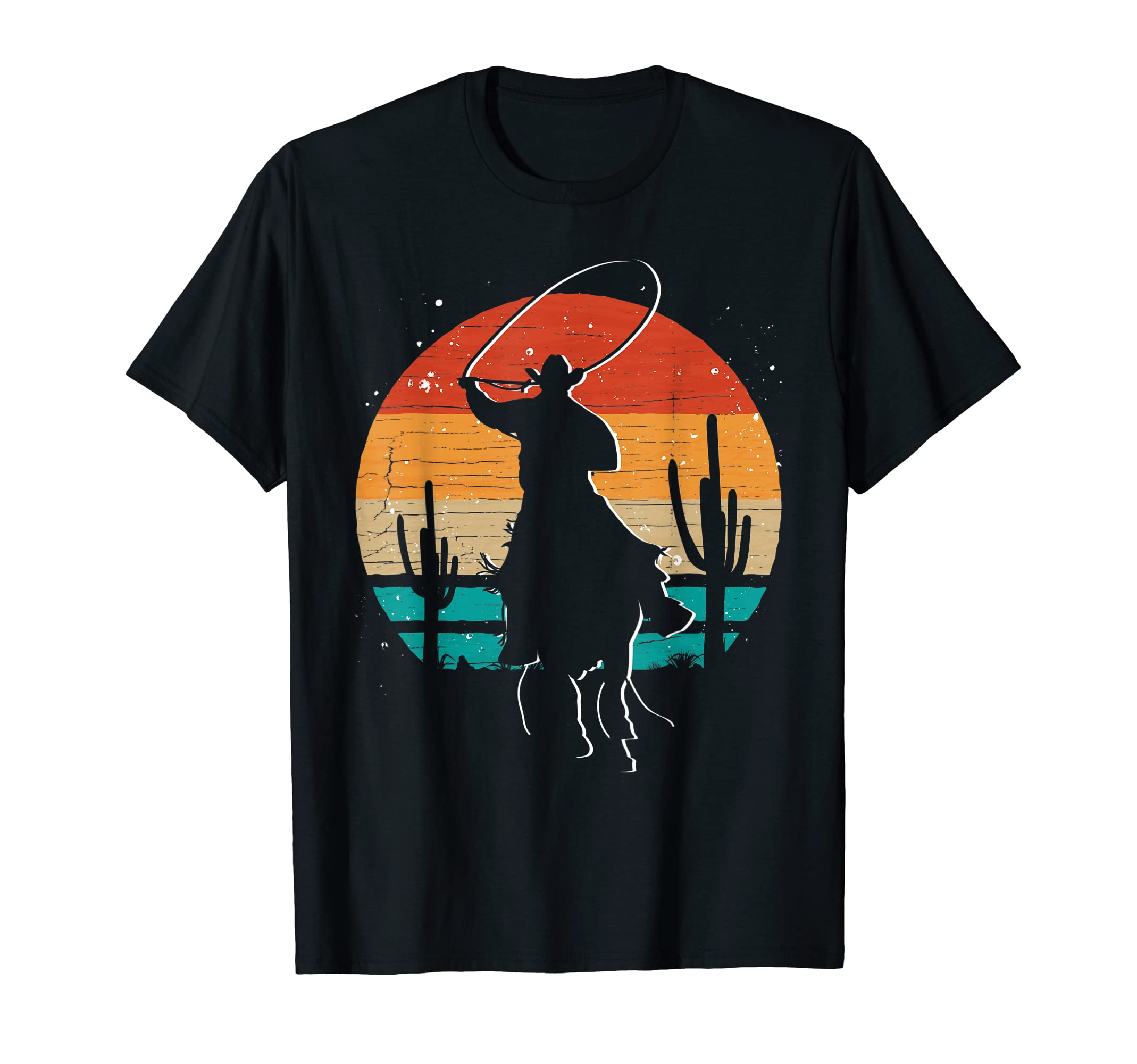 Sunset Western Country Horseback T-Shirt - Fun Novelty Design Unisex - T-Shirt, Sweatshirt, Hoodie