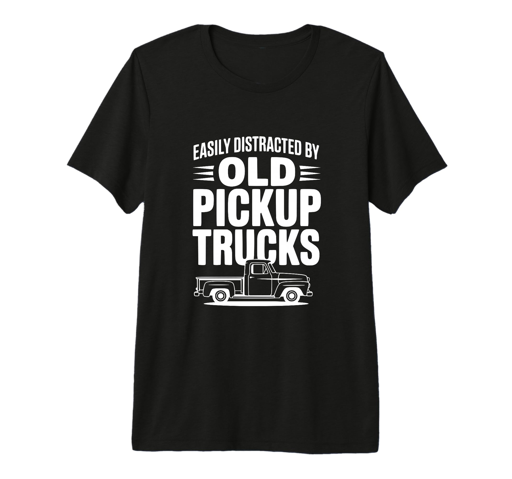 Easily Distracted Old Pickup Trucks T-Shirt - Aesthetic Graphic for Adults - T-Shirt, Sweatshirt, Hoodie