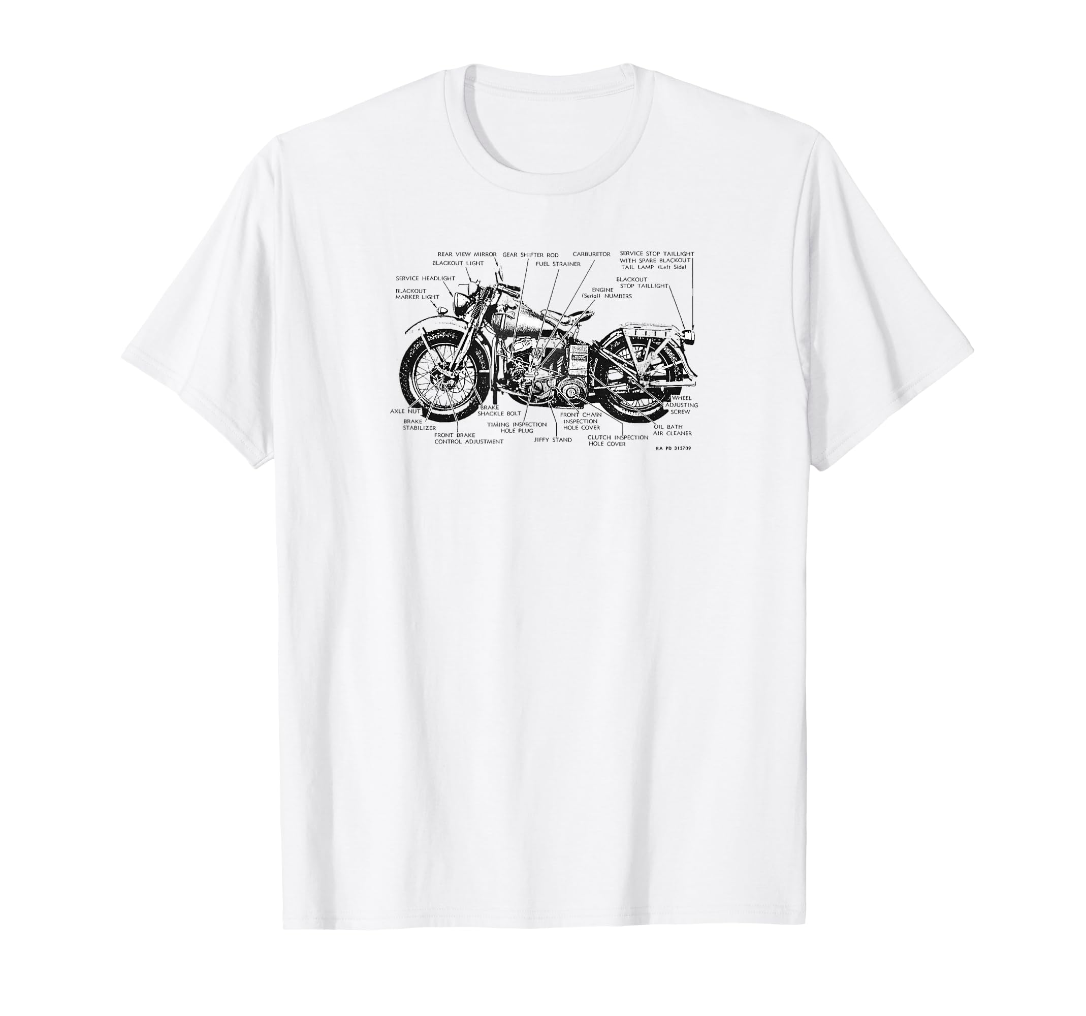 Motorcycle Illustration T-Shirt - Unique Graphic for Adults - T-Shirt, Sweatshirt, Hoodie