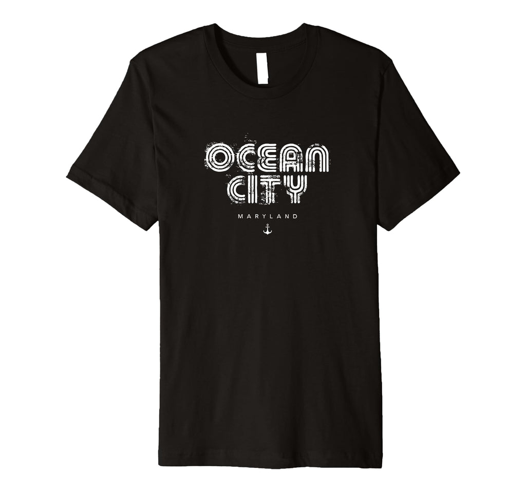 Ocean City Maryland 70S 80S Type T-Shirt - Custom Art Print for Adults - T-Shirt, Sweatshirt, Hoodie