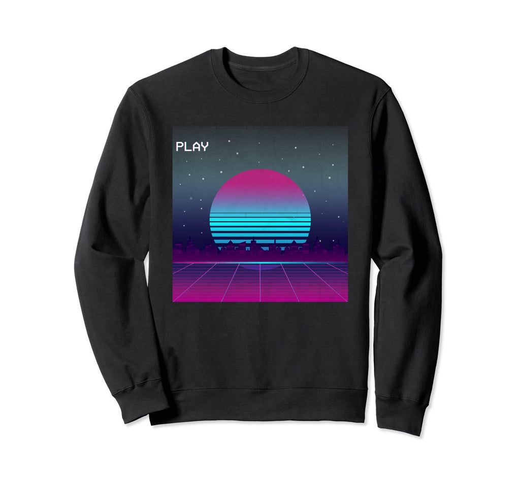 Outrun Landscape Sun Vaporwave Sweatshirt - Novelty Apparel for Adults - T-Shirt, Sweatshirt, Hoodie