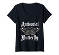 Womens Antisocial Butterfly Gothic T-Shirt - Streetwear Style for Adults - T-Shirt, Sweatshirt, Hoodie