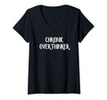 Womens Chronic Overthinker V Neck T-Shirt - Graphic Print Men Women - T-Shirt, Sweatshirt, Hoodie