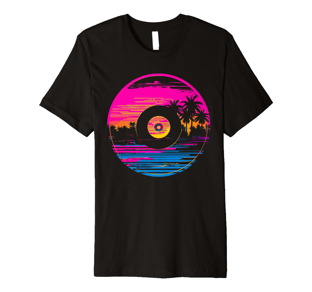Vinyl Record Vaporwave Turntable T-Shirt - Casual Everyday Wear for Adults - T-Shirt, Sweatshirt, Hoodie
