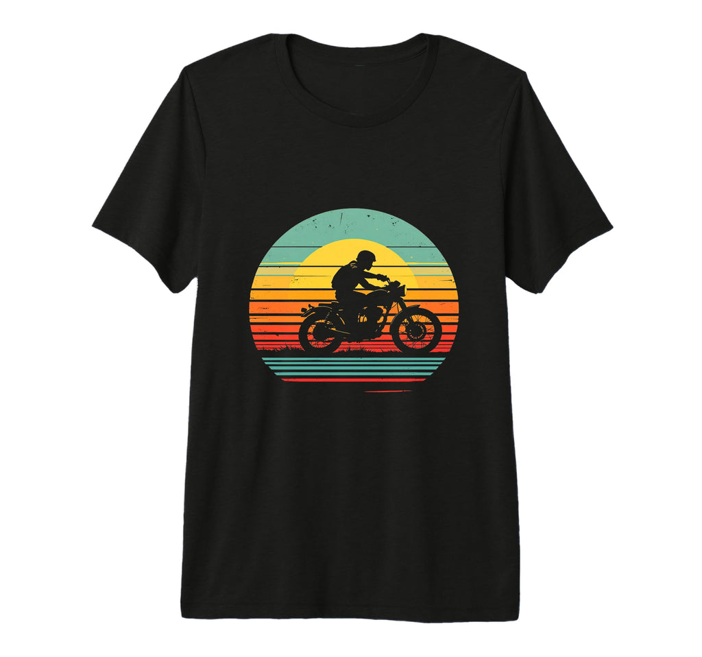 Motorcycle Silhouette Tri Blend T-Shirt - Unique Graphic for Adults - T-Shirt, Sweatshirt, Hoodie