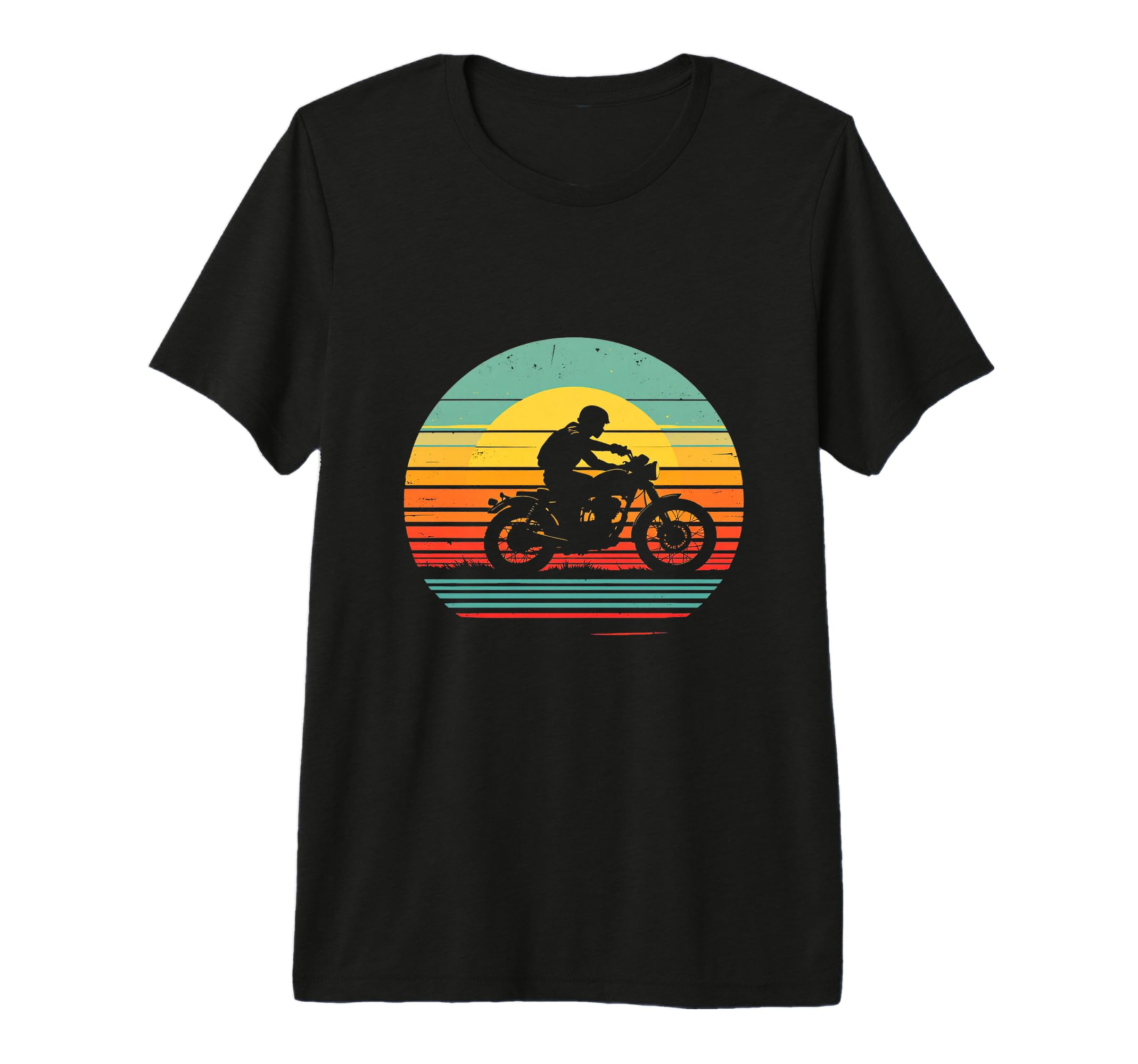 Motorcycle Silhouette Tri Blend T-Shirt - Unique Graphic for Adults - T-Shirt, Sweatshirt, Hoodie