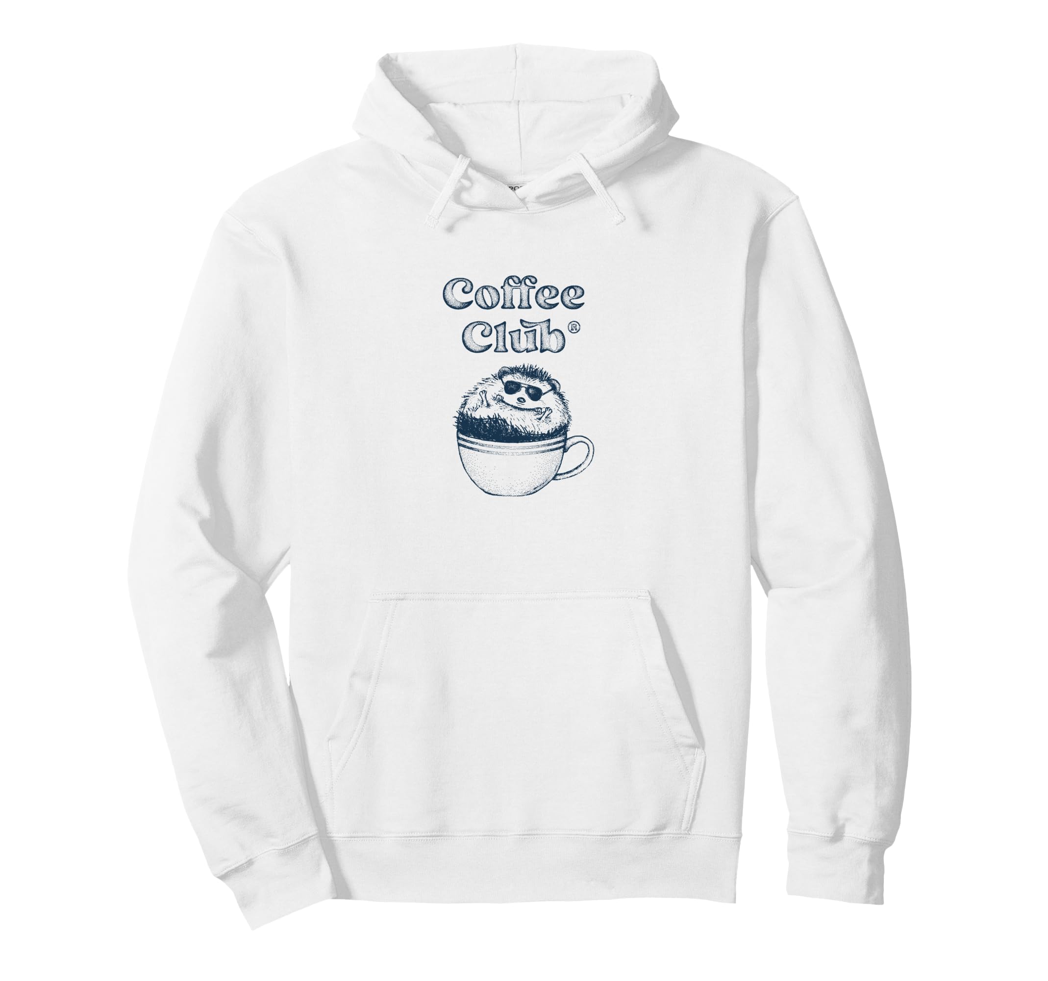 Coffee Club Hedgehog Coffee Aesthetics Hoodie - Unique Graphic Unisex - T-Shirt, Sweatshirt, Hoodie