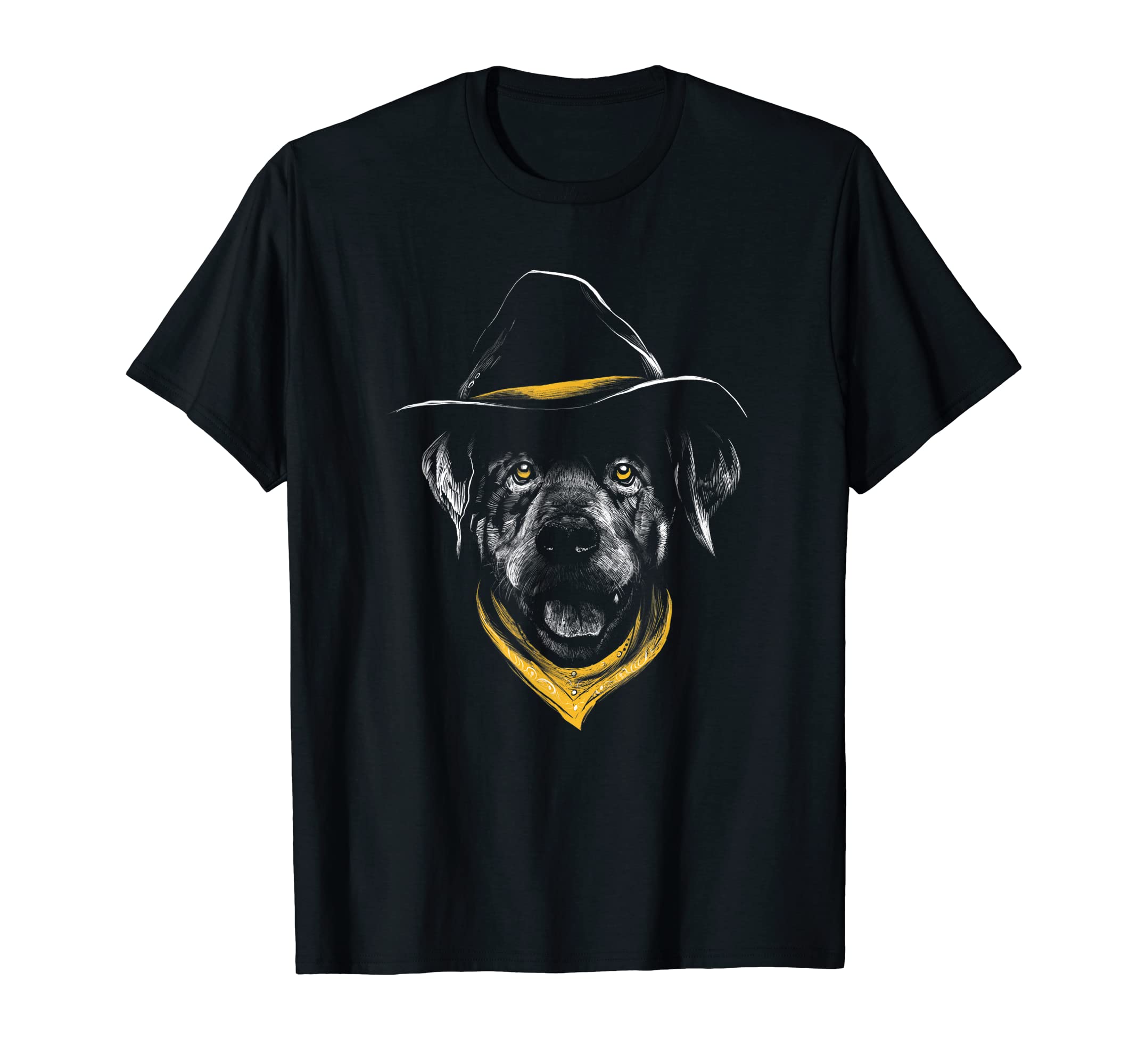 Cowboy Dog Howdy Funny Horse T-Shirt - Minimalist Print Men Women - T-Shirt, Sweatshirt, Hoodie