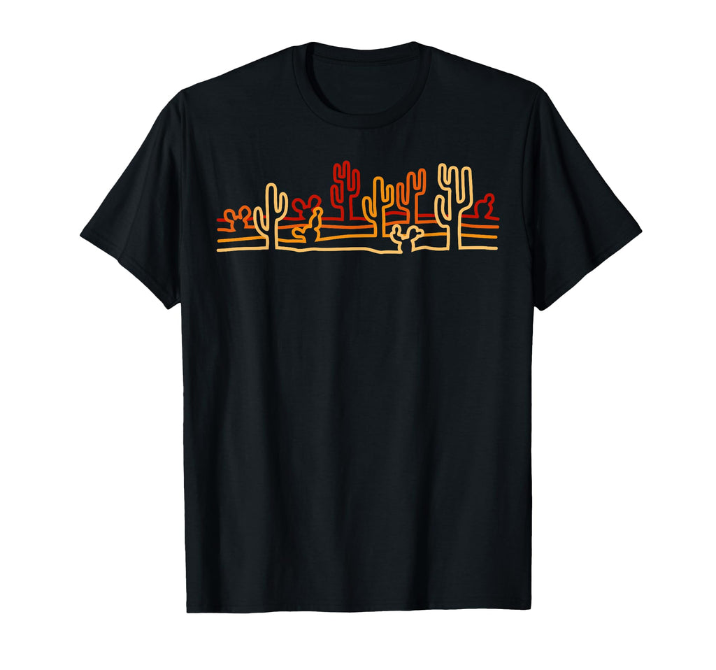 Desert Cactus Minimalist Orange Line Art T-Shirt - Trendy Graphic Unisex - T-Shirt, Sweatshirt, Hoodie