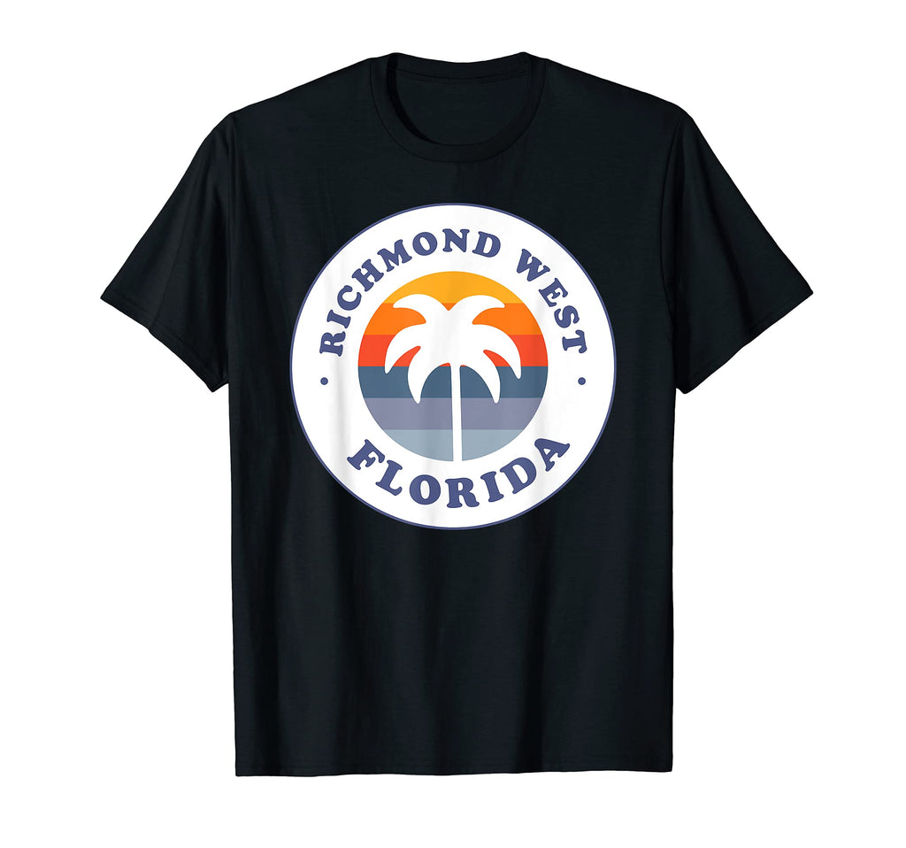 Richmond West Florida Fl Sunset Palm T-Shirt - Unique Graphic for Adults - T-Shirt, Sweatshirt, Hoodie