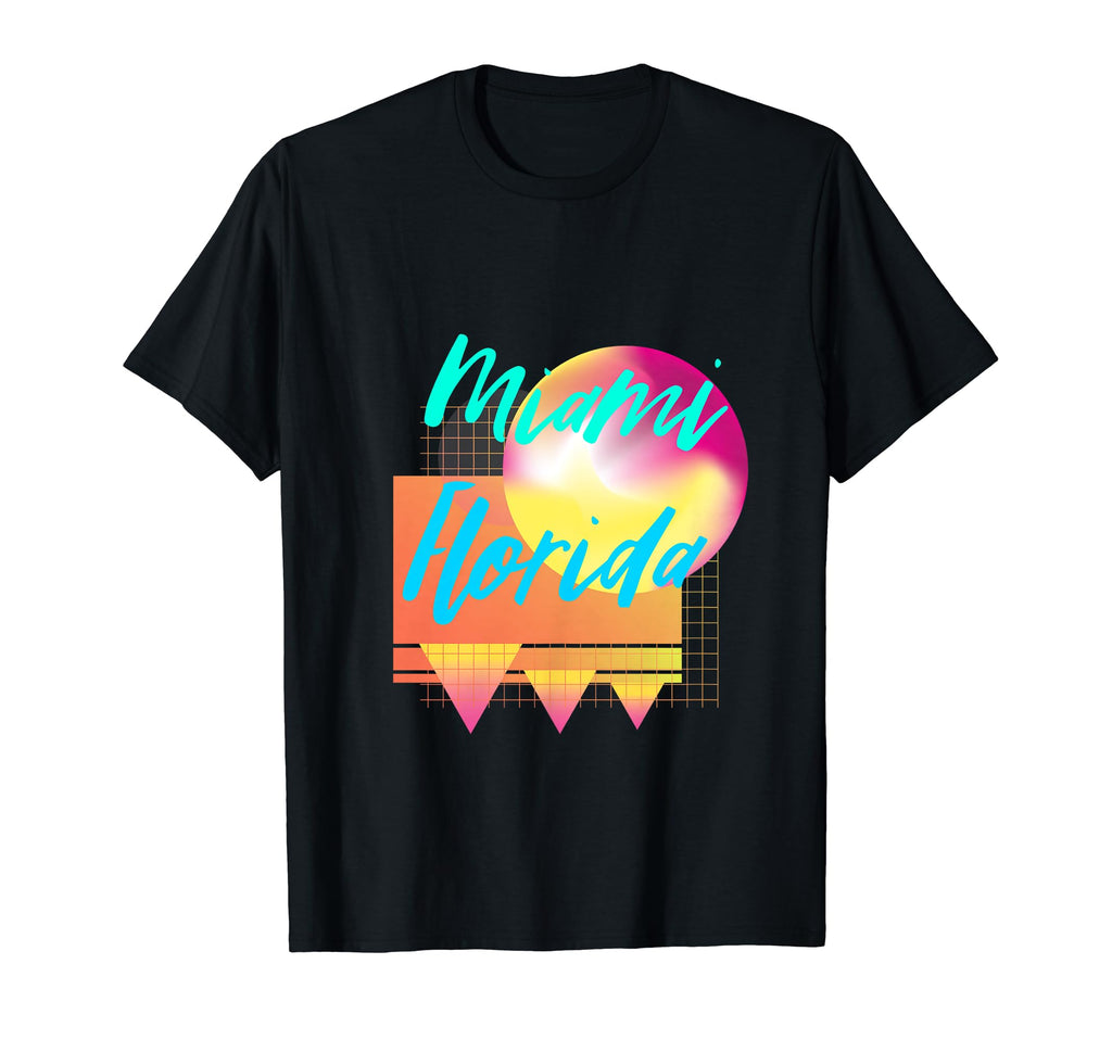 90S Synthwave Florida 80S Miami T-Shirt - Custom Art Print Men Women - T-Shirt, Sweatshirt, Hoodie