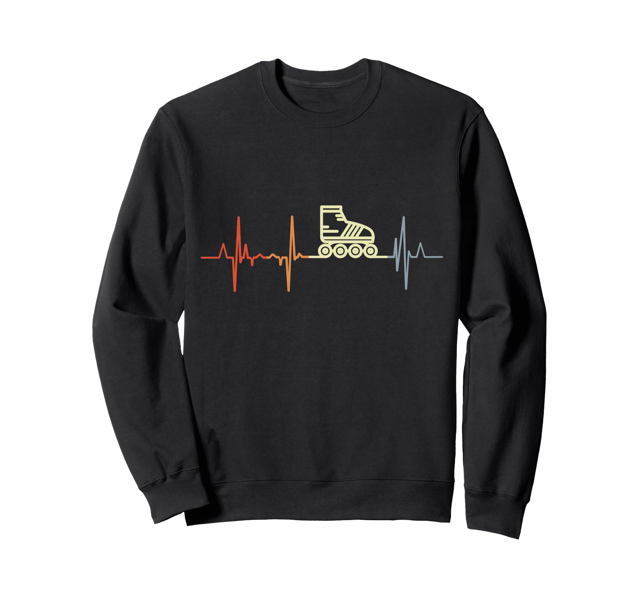 Roller Skating Heart Rate Cardiogram Sweatshirt - Novelty Apparel Unisex - T-Shirt, Sweatshirt, Hoodie