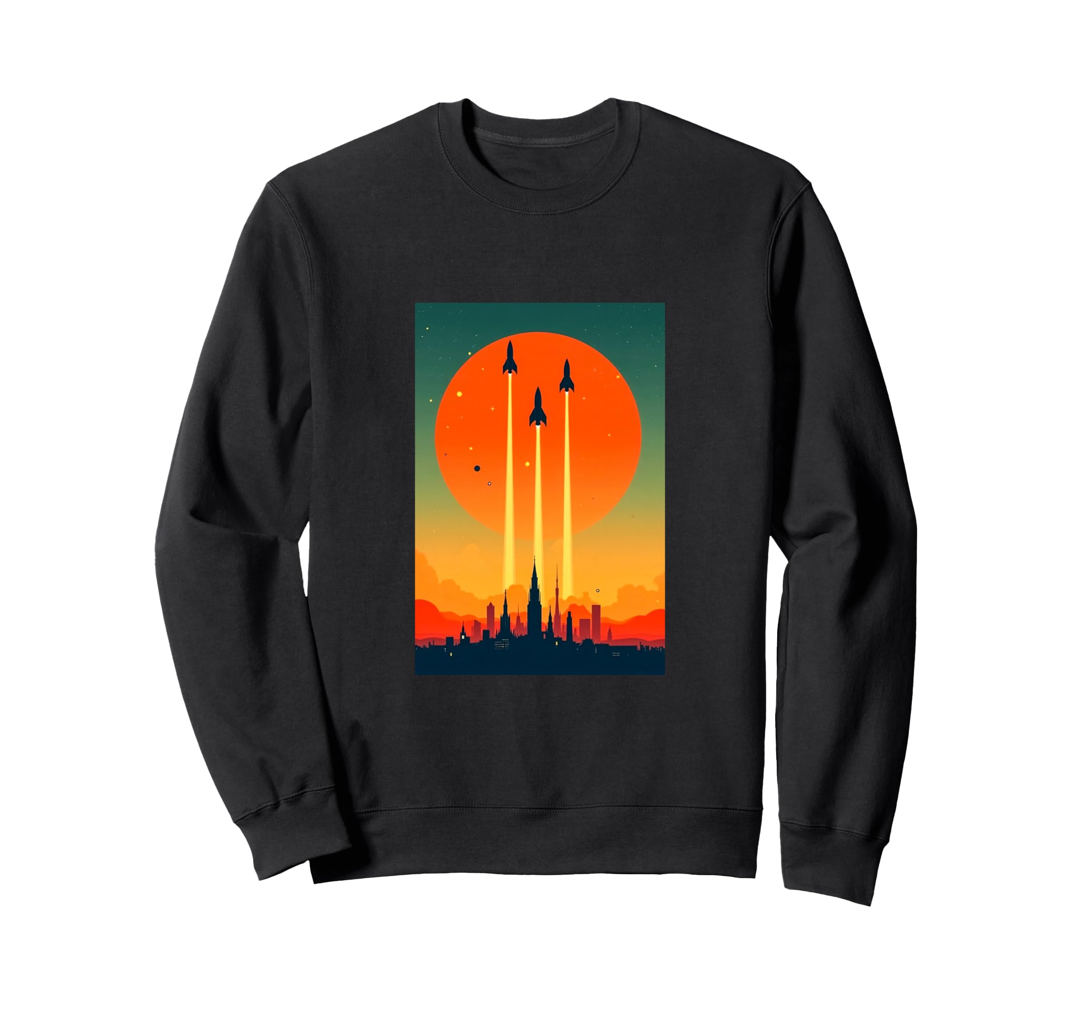 Minimal Geometric Space Gradients Sweatshirt - Trendy Graphic Men Women - T-Shirt, Sweatshirt, Hoodie