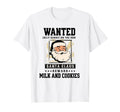 Wanted Santa Reward Milk And Cookies T-Shirt - Unique Graphic for Adults - T-Shirt, Sweatshirt, Hoodie