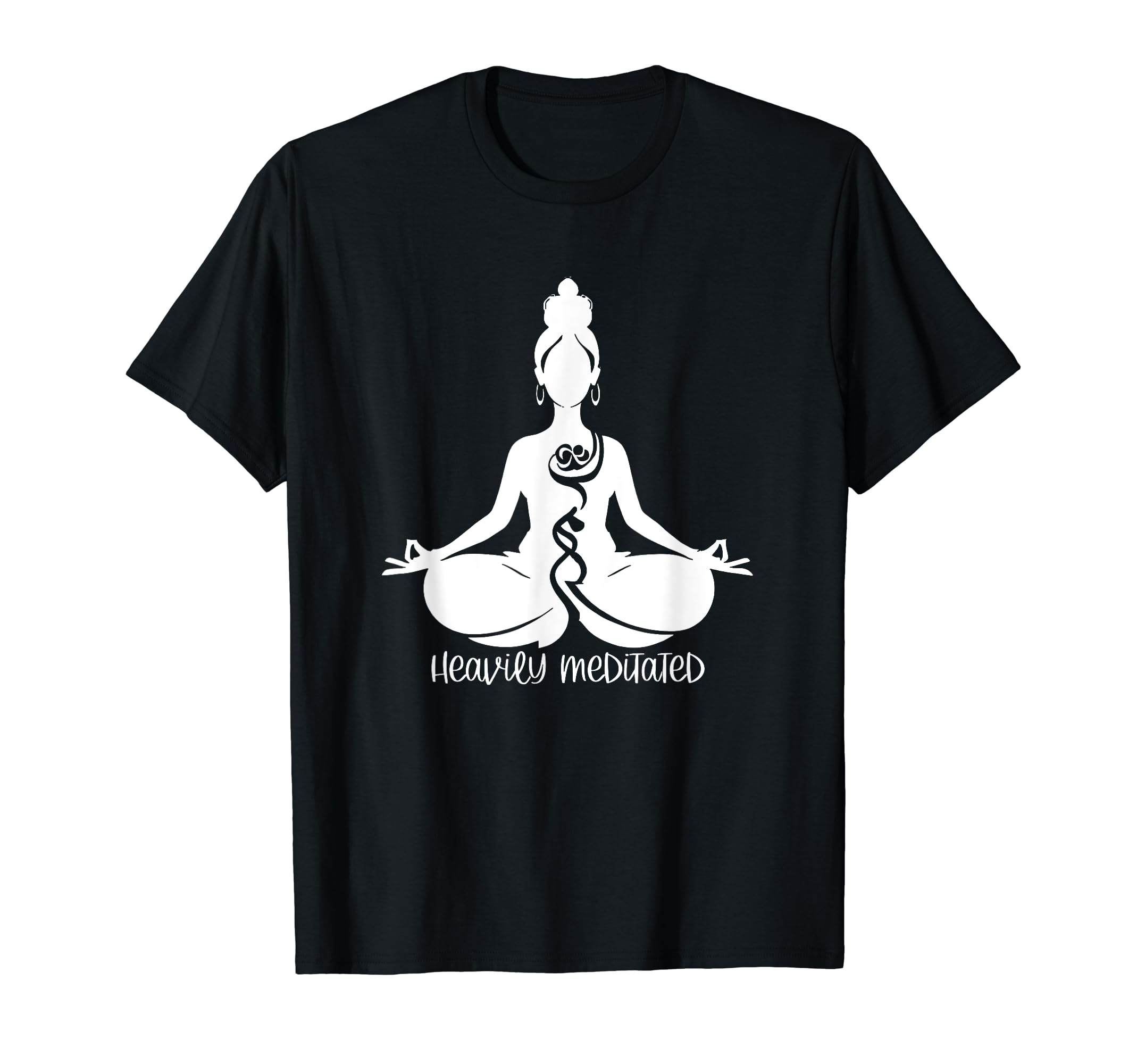 Funny Meditation Present Heavily T-Shirt - Minimalist Print for Adults - T-Shirt, Sweatshirt, Hoodie