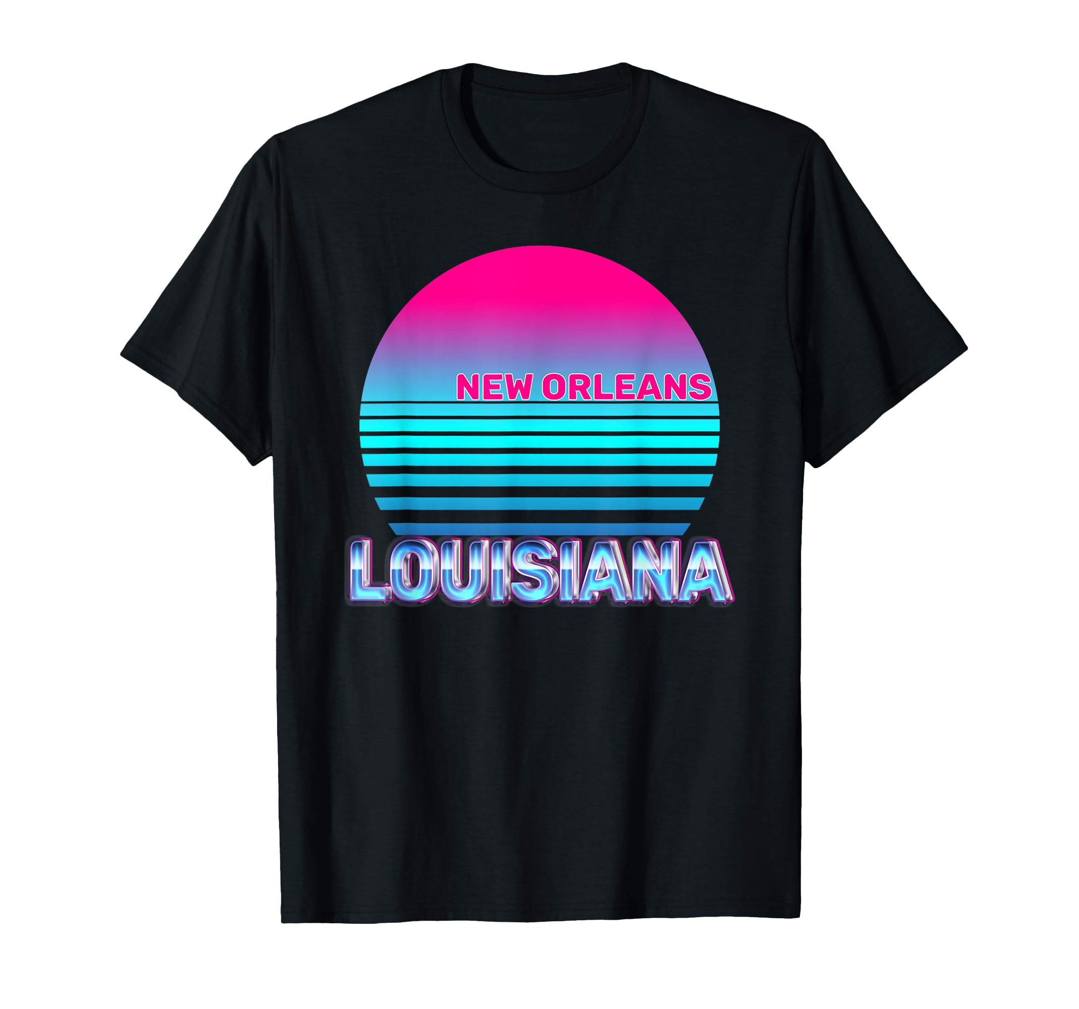 New Orleans Louisiana Vaporwave 1980S T-Shirt - Trendy Graphic Men Women - T-Shirt, Sweatshirt, Hoodie